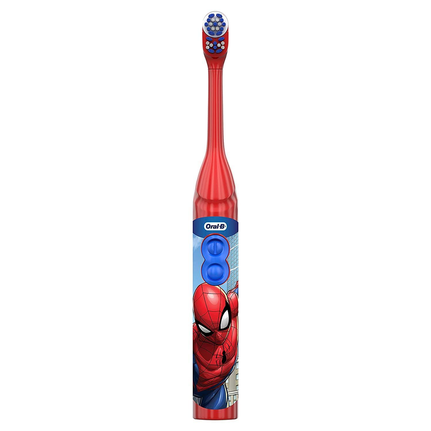 Oral-B Kid's Battery Toothbrush Featuring Marvel's Spiderman, Soft Bristles, for Kids 3+ - BumbleToys - 5-7 Years, Baby Saftey & Health, Boys, Oral-B, Pre-Order, Toothbrush
