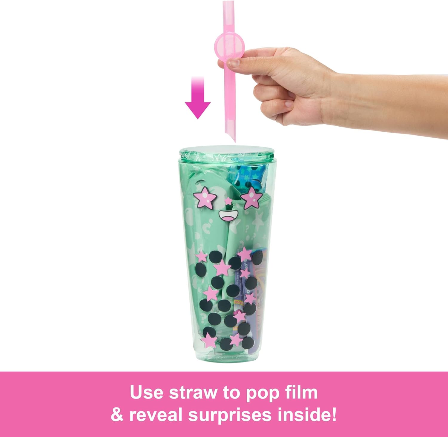 Barbie Pop Reveal Bubble Tea Series Doll & Accessories with Pet, 8 Surprises Include Color Change, Cup with Storage (Styles May Vary)