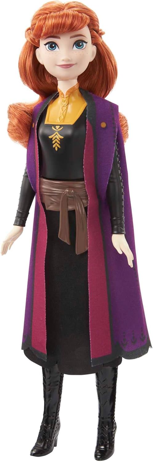Mattel Disney Frozen Toys, Anna Fashion Doll & Accessory with Signature Look, Inspired by the Frozen 2 Movie