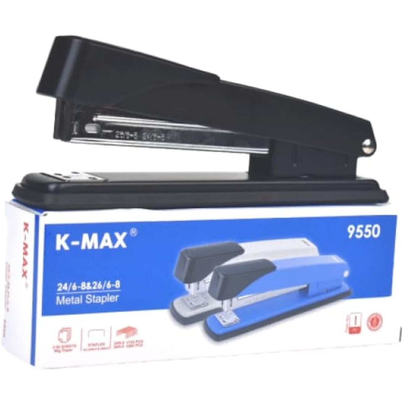 K-Max 9550 50 Sheets Metal Stapler, 24/6-8 & 26/6-8 Staple Size