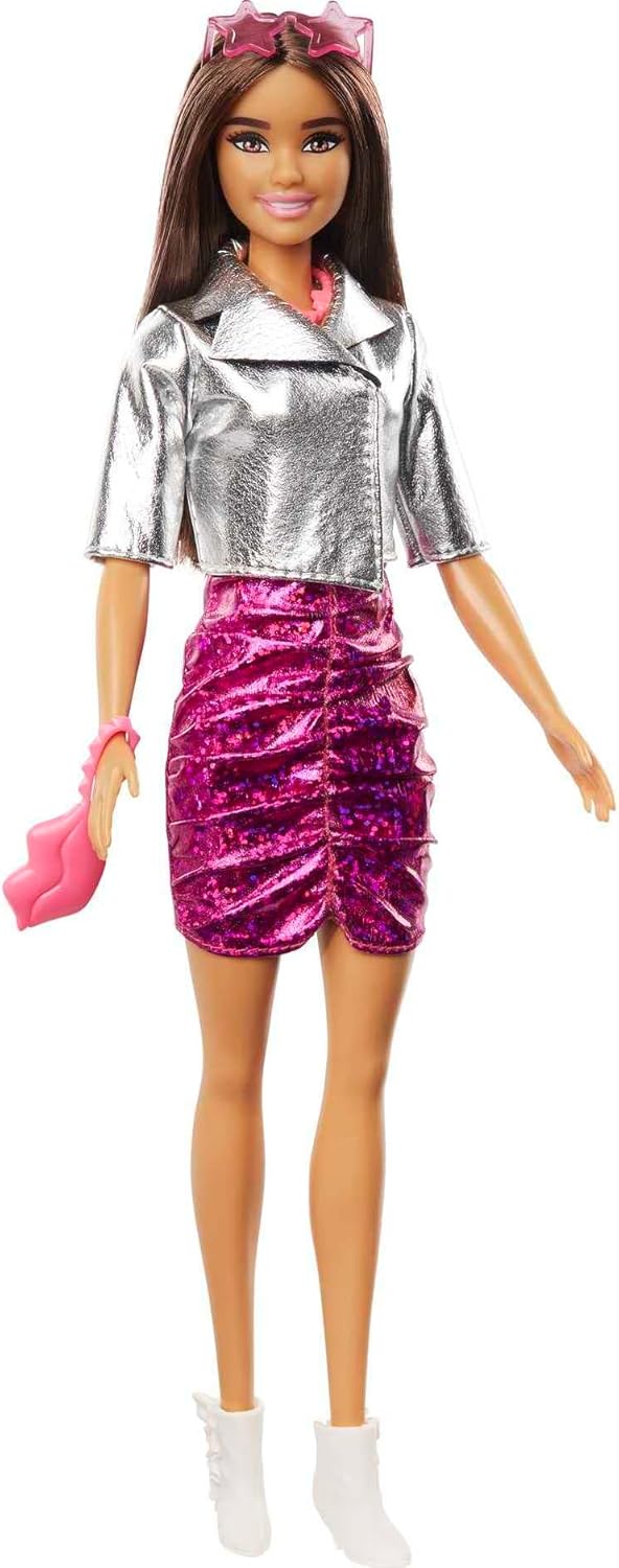 Barbie Doll and Fashion Advent Calendar, 24 Clothing and Accessory Surprises Like Swimsuit, Dress, Hat and Pet Kitten