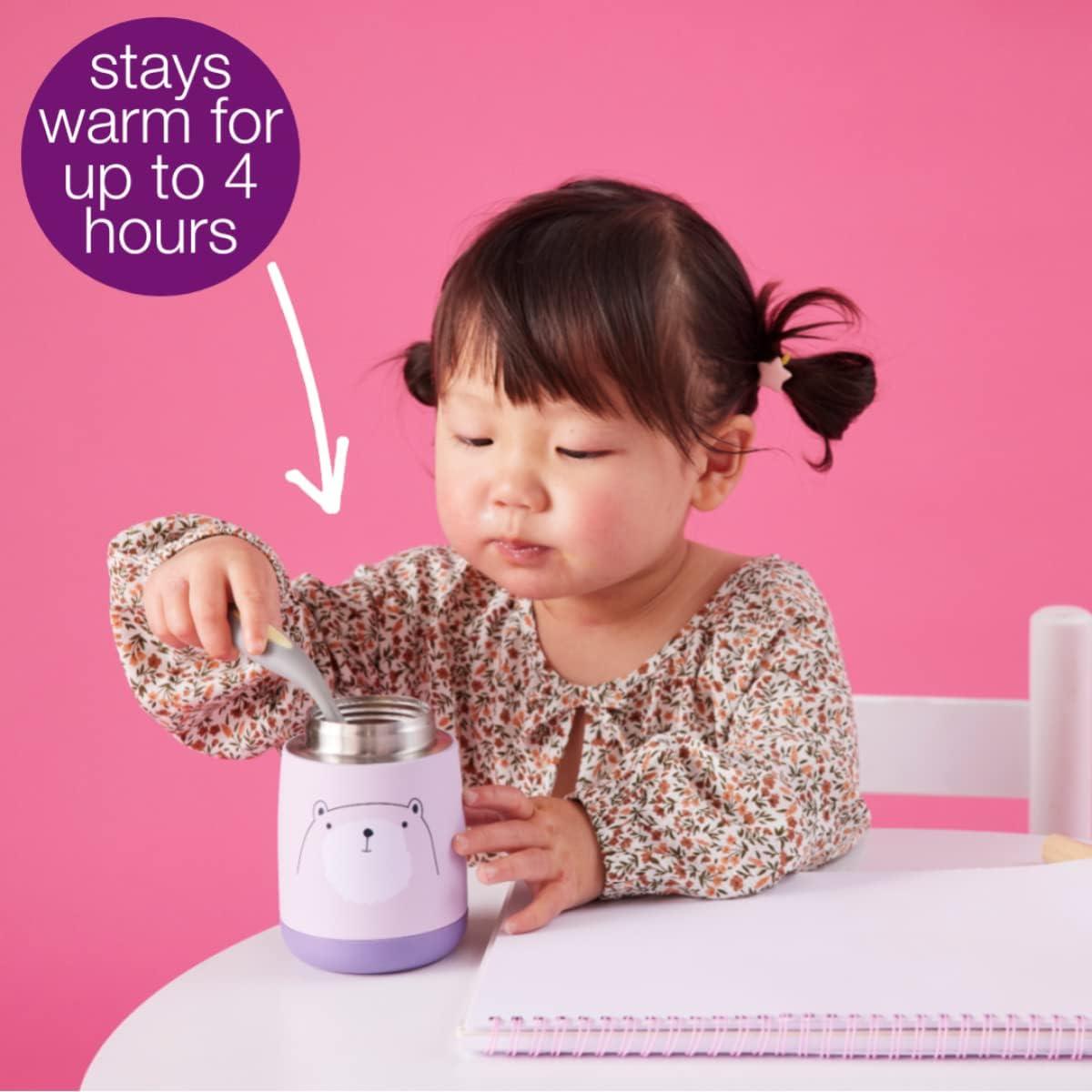 علبة أطفال معزولة من الفولاذ المقاوم للصدأ من بي.بوكس بير هاجز، 210 مل (بنفسجي)