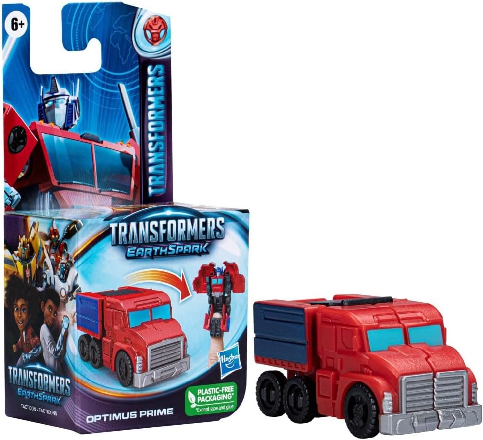 Transformers EarthSpark Tacticon Optimus Prime Figure 6 cm Robot Toy for Kids Age 6+