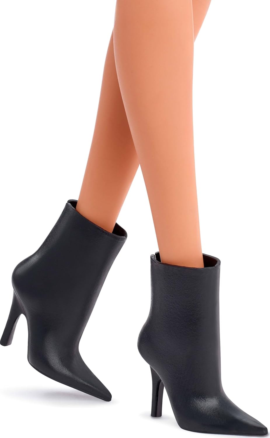 دمية باربي بيسكس موديل 01 من ماتيل، بشعر بني، وفستان أسود قصير وحذاء، وأزياء عالمية، وجسم قابل للتعديل، ورأس دمية قابل للتبديل