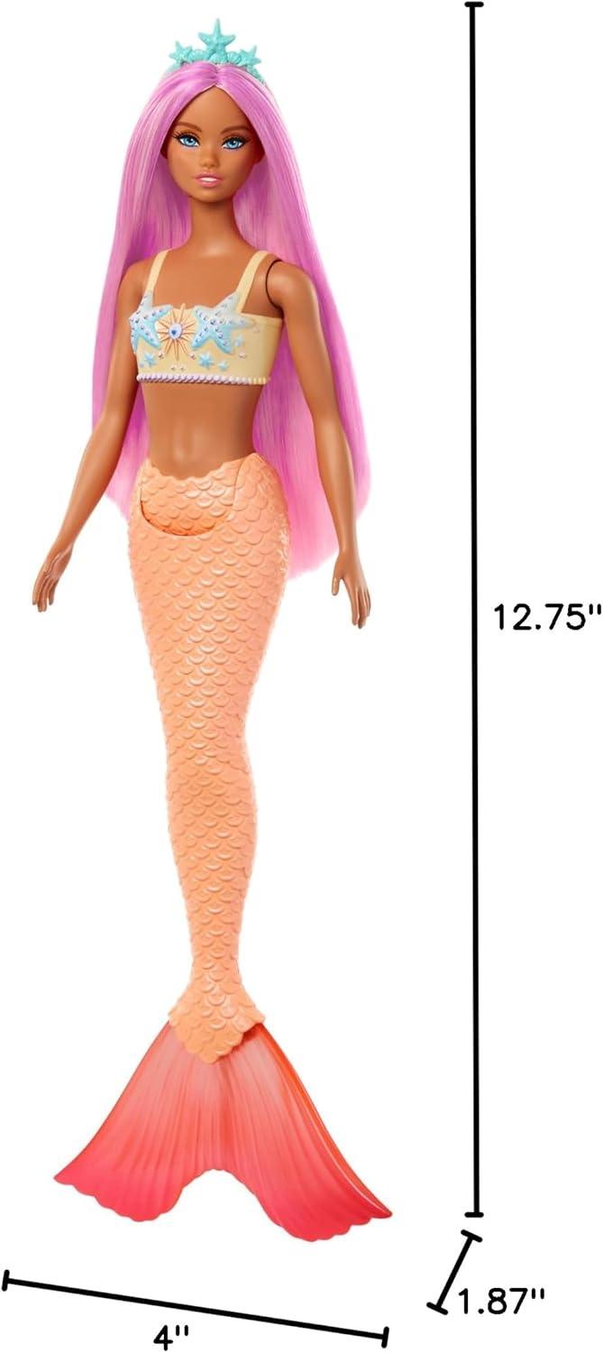 Barbie Mermaid Dolls With Colorful Hair, Tails And Headband Accessories
