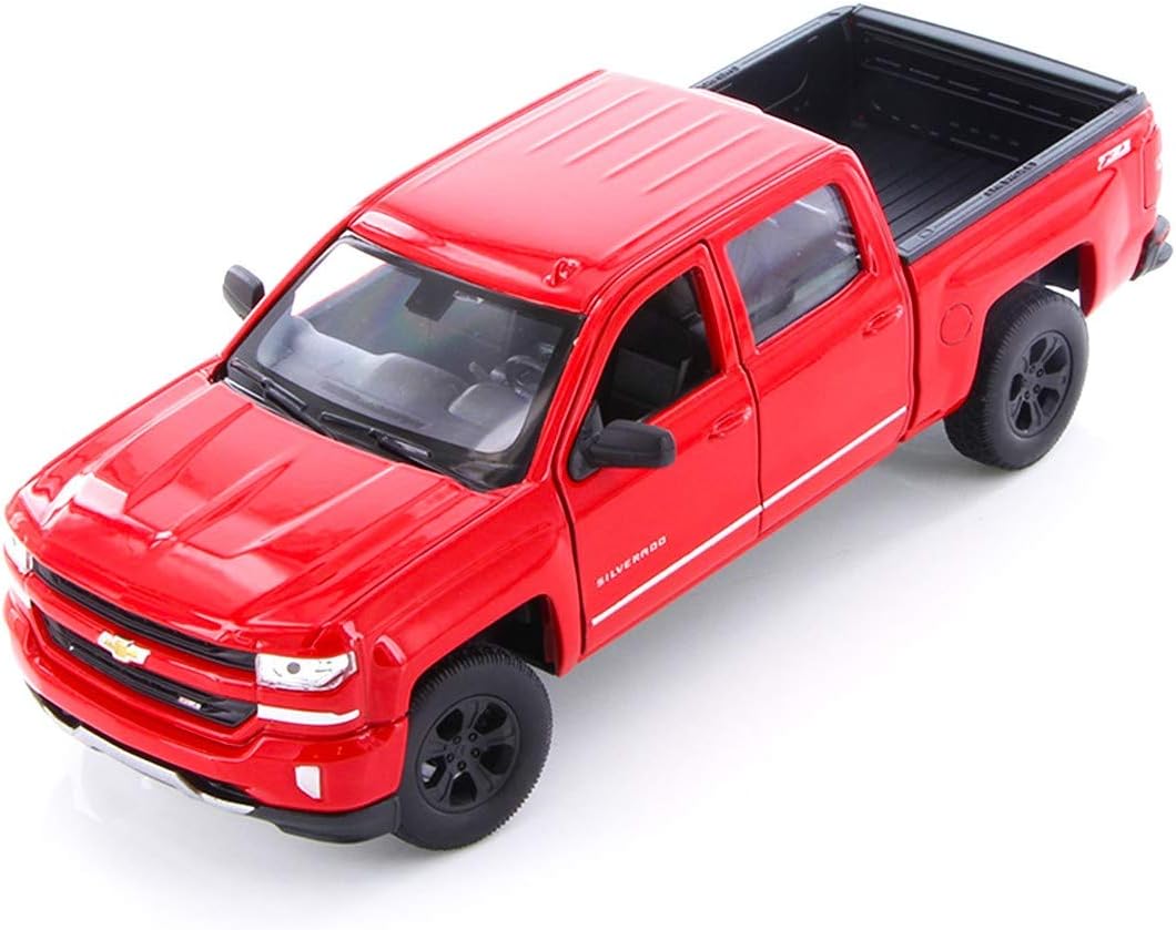 Welly Nex Die-Cast Metal Model Car 1:24- 2017 Chevrolet Silverado (Colors May Vary)