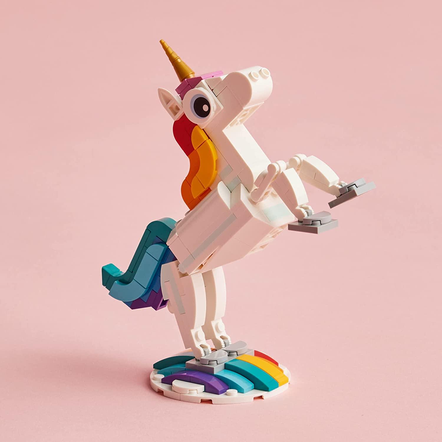 LEGO 31140 Creator 3 in 1 Magical Unicorn Toy to Seahorse to Peacock - BumbleToys - 5-7 Years, Boys, Creator, Creator 3In1, LEGO, OXE, Pre-Order