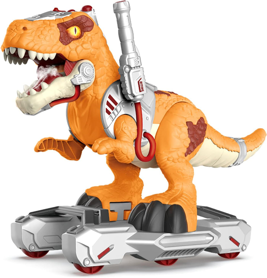 Kids Dinosaur Ride-On Car with Music & Lights – Foot-to-Floor Push Toy