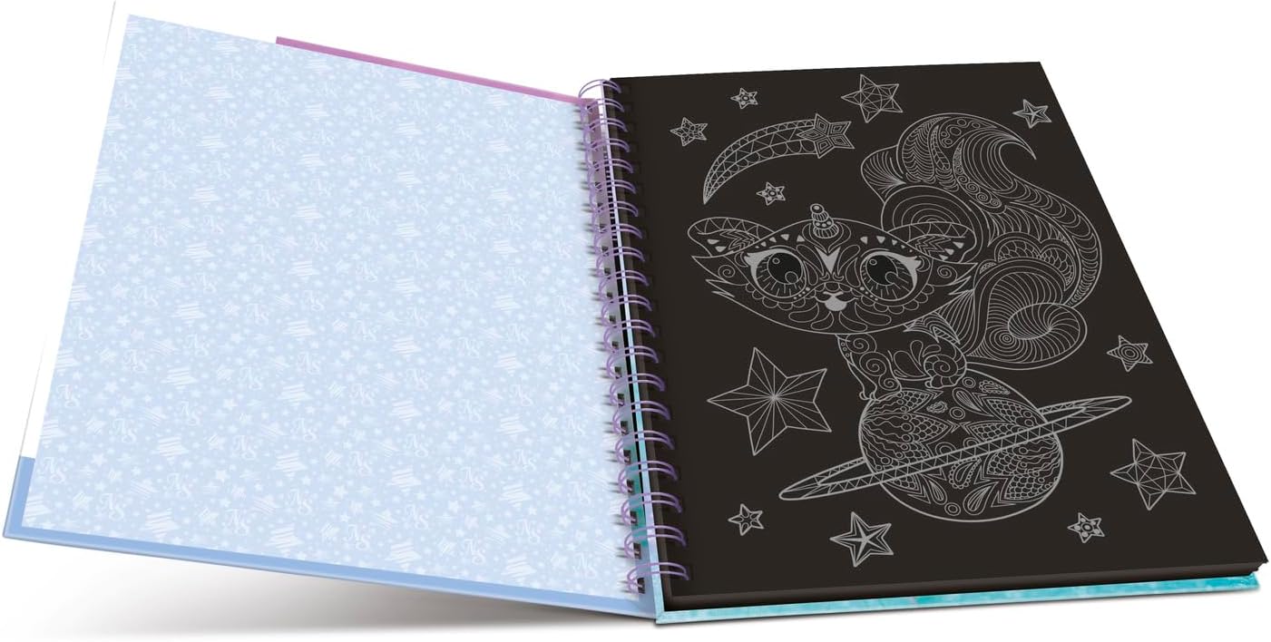 Nebulous Stars black pages coloring book isadora