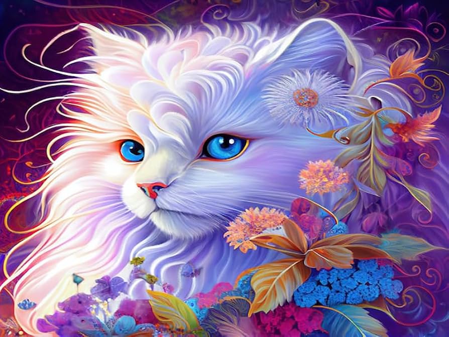 Celestial Whiskers: Vibrant 300-Piece Fantasy Cat Jigsaw Puzzle