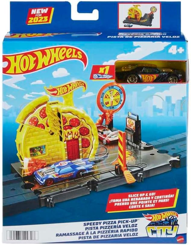 Hot Wheels Mattel City Speedy Pizza Pick-Up/from Assort