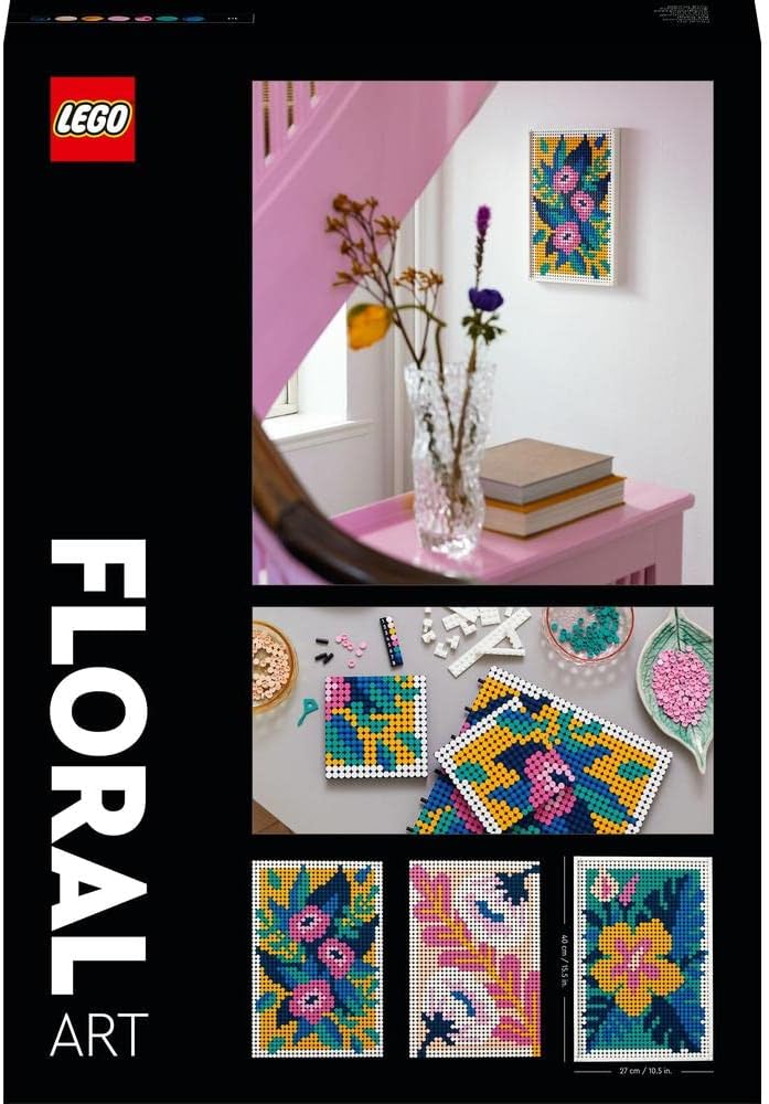 ليجو® 31207 فن الزهور V29، 3 في 1 صور زهور، مجموعة بناء ديكور فني للحائط، مجموعة فنون وحرف يدوية، نشاط إبداعي اصنعه بنفسك، ديكور منزلي جميل، فكرة هدية للكبار والرجال والنساء