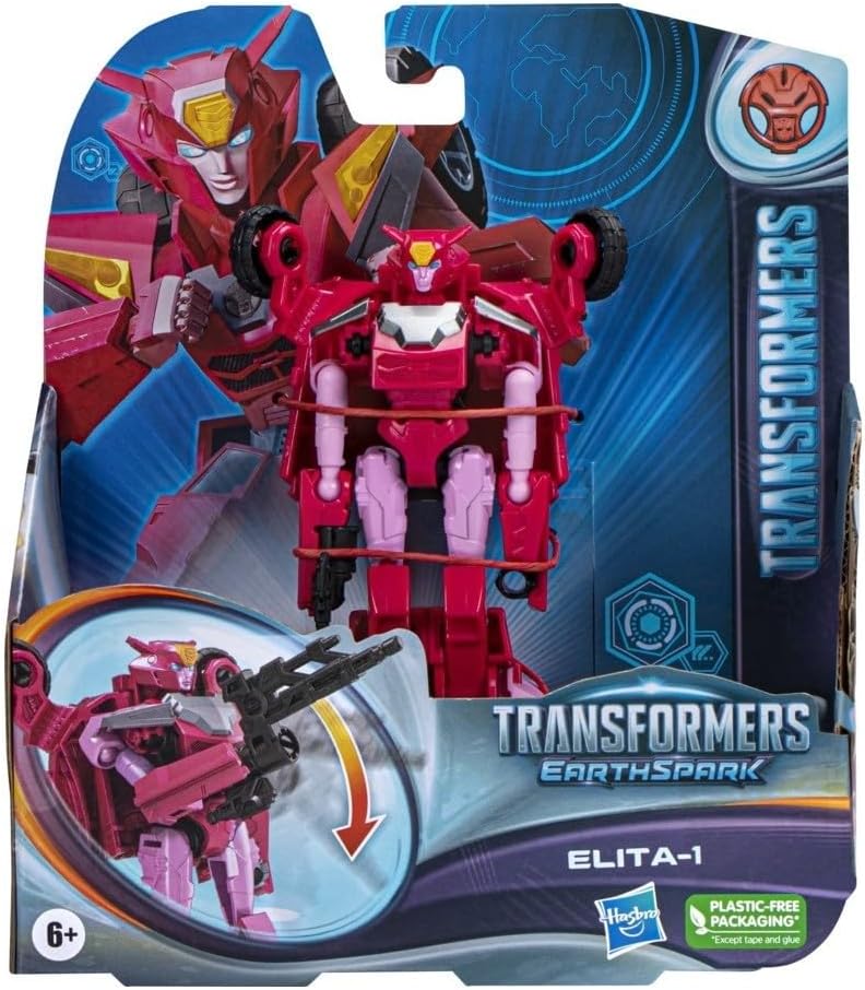 Transformers EarthSpark Warrior Class Elita-1 Action Figure, 5-Inch, Robot Toys