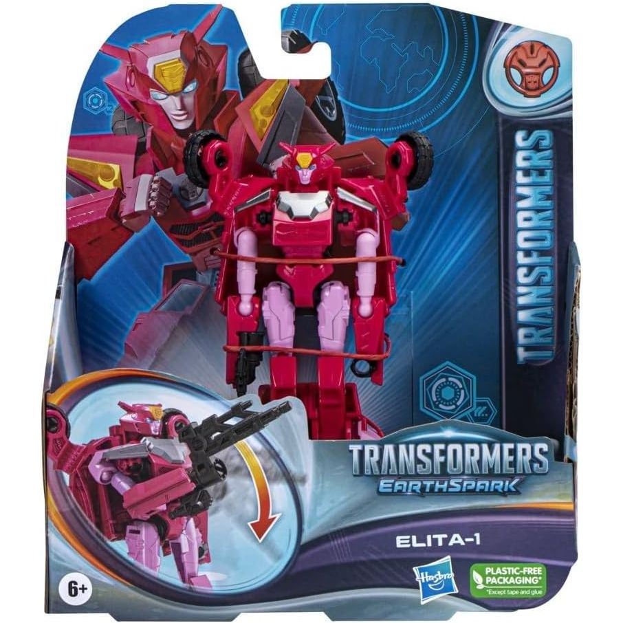 Transformers EarthSpark Warrior Class Elita-1 Action Figure, 5-Inch, Robot Toys