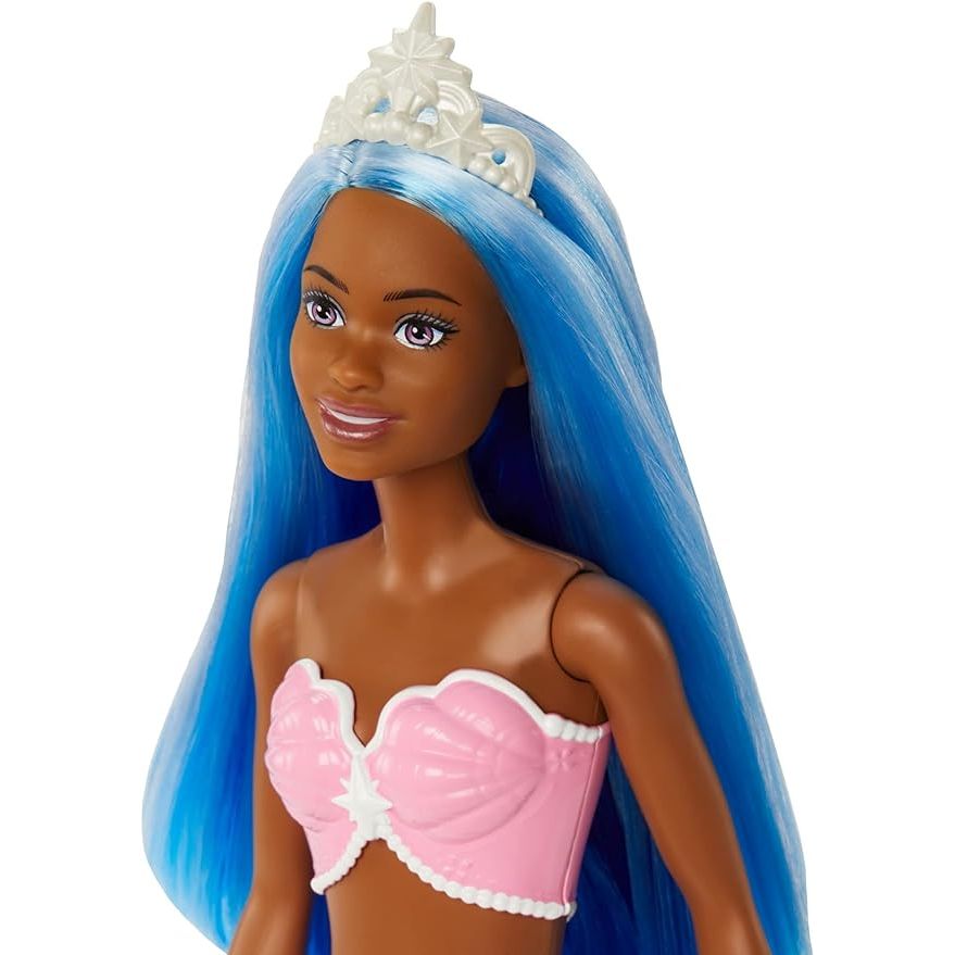 Barbie Dreamtopia Mermaid Doll with Blue Hair, Pink & Blue Ombre Tail & Tiara Accessory