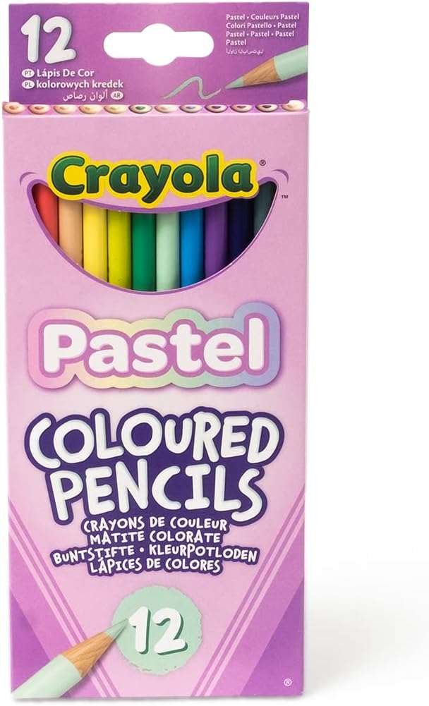 Crayola Pastel Drawing Colouring Pencils - Pack of 12