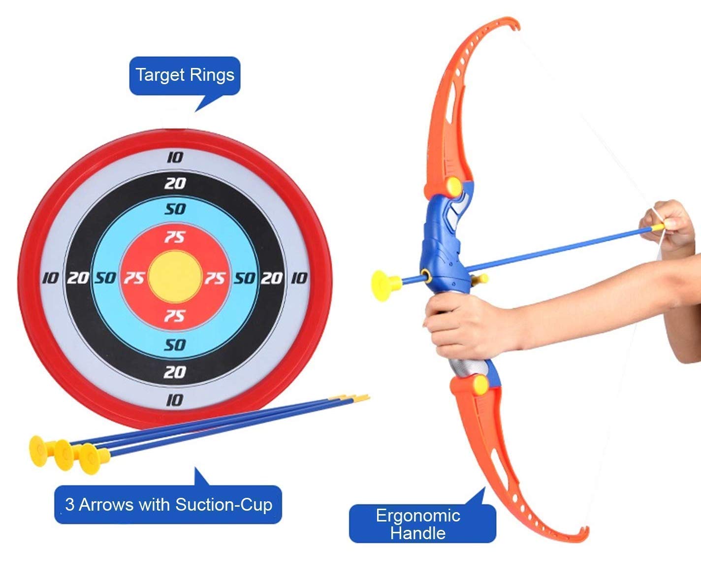 Archery Bow and Arrow Toy Set with Target Outdoor Garden Fun Game