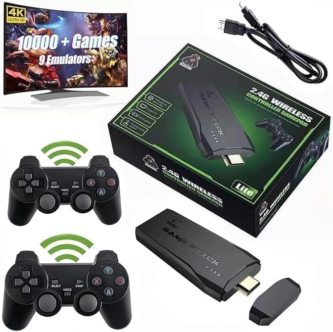 Wireless Game Console 2 Wireless+ TV Console 2.4 HD Input 4K 5000+ Games