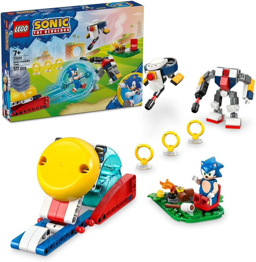 LEGO 77001 Sonic the Hedgehog: Sonic’s Campfire Clash Set  Collectible Building Toy with 4 Characters