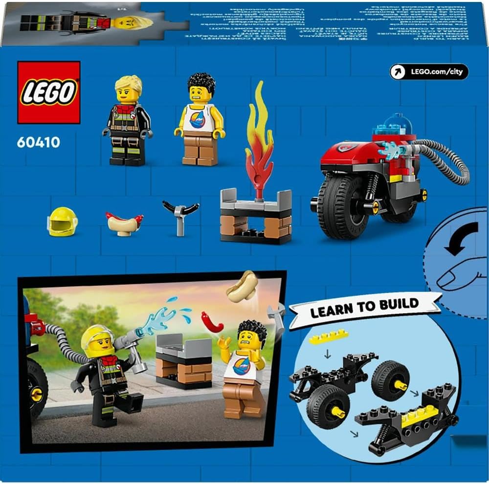 LEGO® 60410 City Fire Rescue Firefighter & Bike Playset for Kids