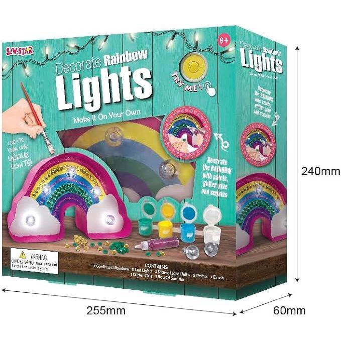 Sew Star Decorate Your Own String Lights LED Kit -Rainbow SS-19-045, 8+