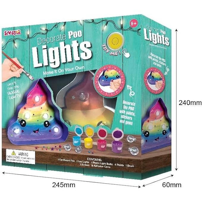 Sew Star Decorate Your Own String Lights LED Kit - Poo SS-19-044, 8+