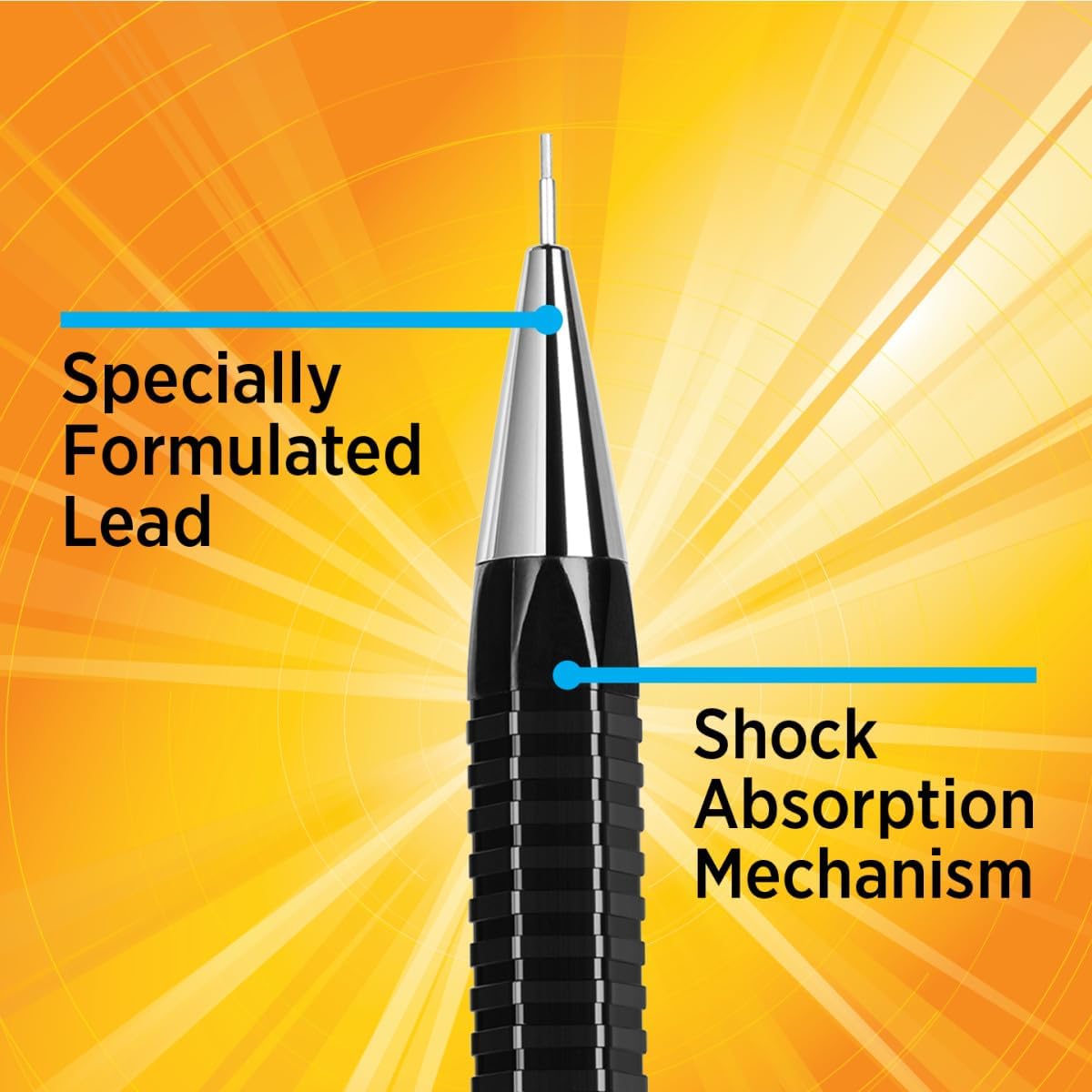 BIC Break Resistant Pro Mechanical Pencil, 2-Count, 0.7mm, Twist-Up Eraser