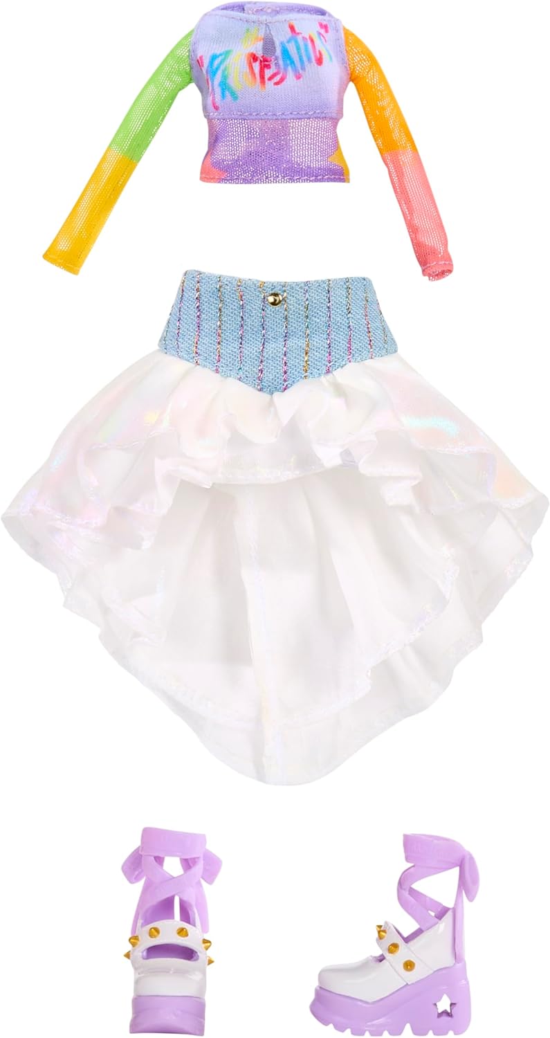 Rainbow High Jr High Rock Band - Amaya, Rainbow 9” Fashion Doll with Keyboard, Customize with Stickers, Posable, Great Toy Gift for Kids Ages 4+