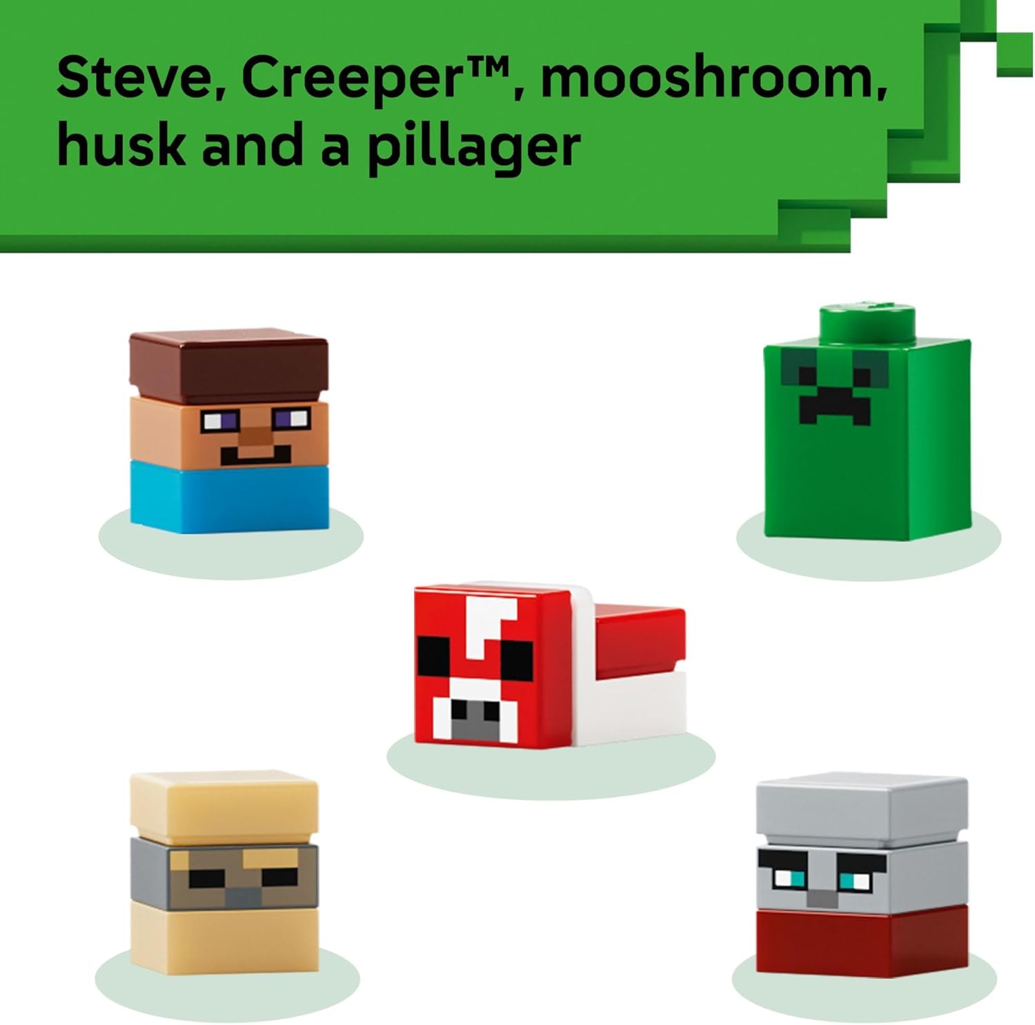 LEGO Minecraft Mini Biomes Building & Pretend Play Toy for Boys & Girls - Video Game Playset & Toy Figures for Preteens, Ages 12 + - W/2 Minifigures & 3 Microfigures - Gift Idea for Birthdays - 21589