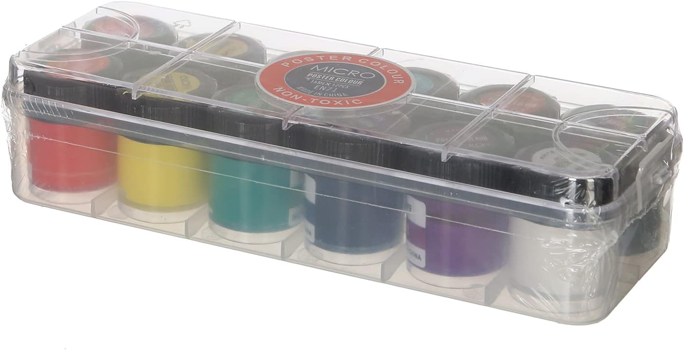 Micro Poster Gouache Color Set, 12 Pieces - 12 x 15 ml