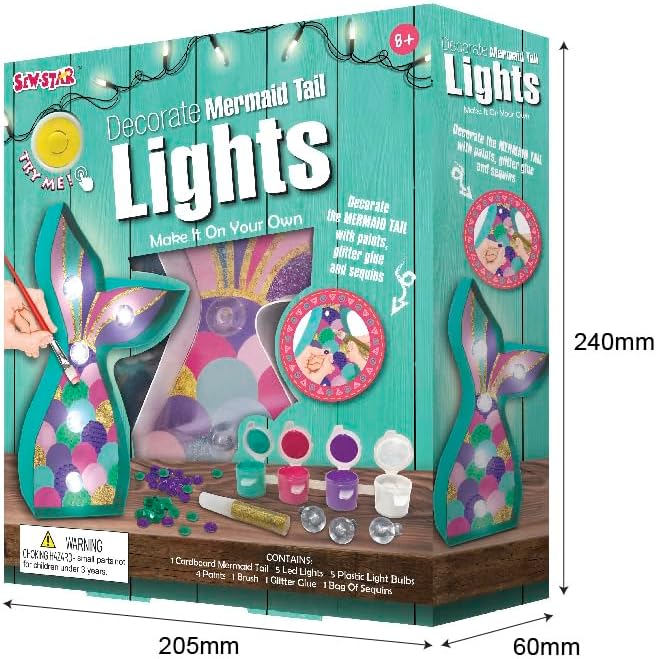 Sew Star Decorate Your Own String Lights LED Kit -Fish Tail SS-19-046, 8+