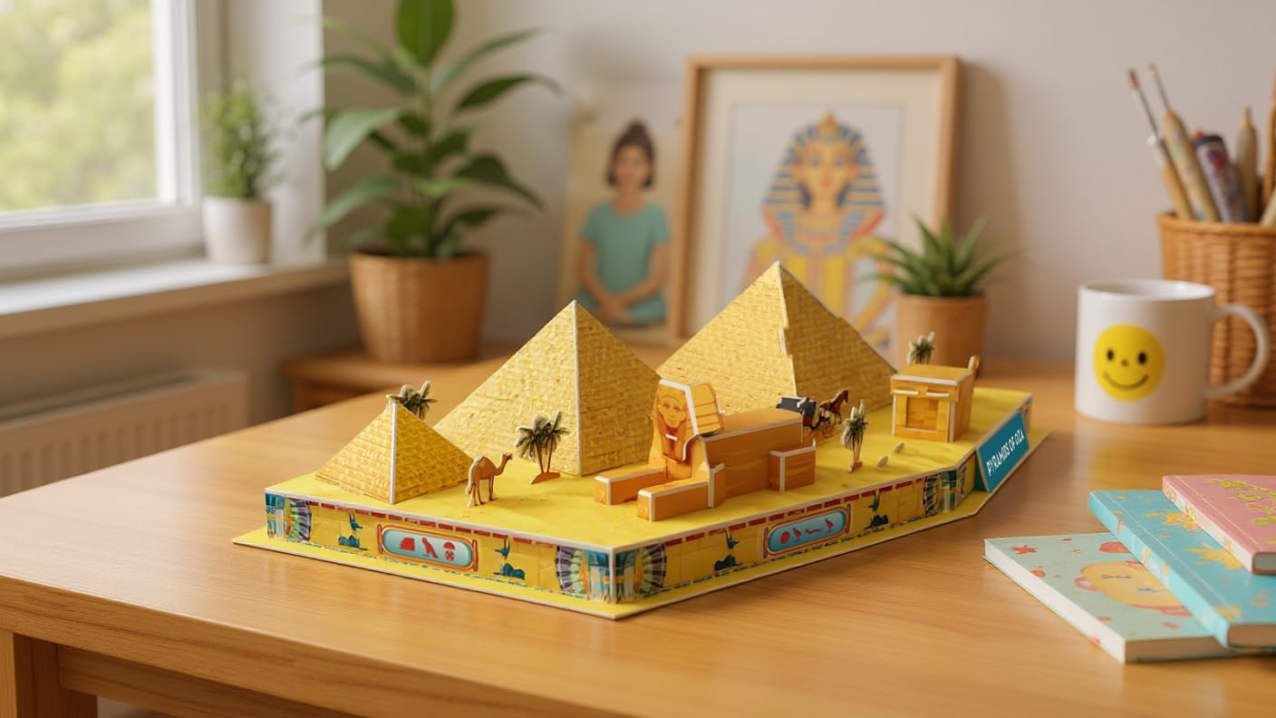 Pyramids Of Giza 3d puzzle - 91 Pieces, Egyptian Pyramids Egypt 3D Puzzle