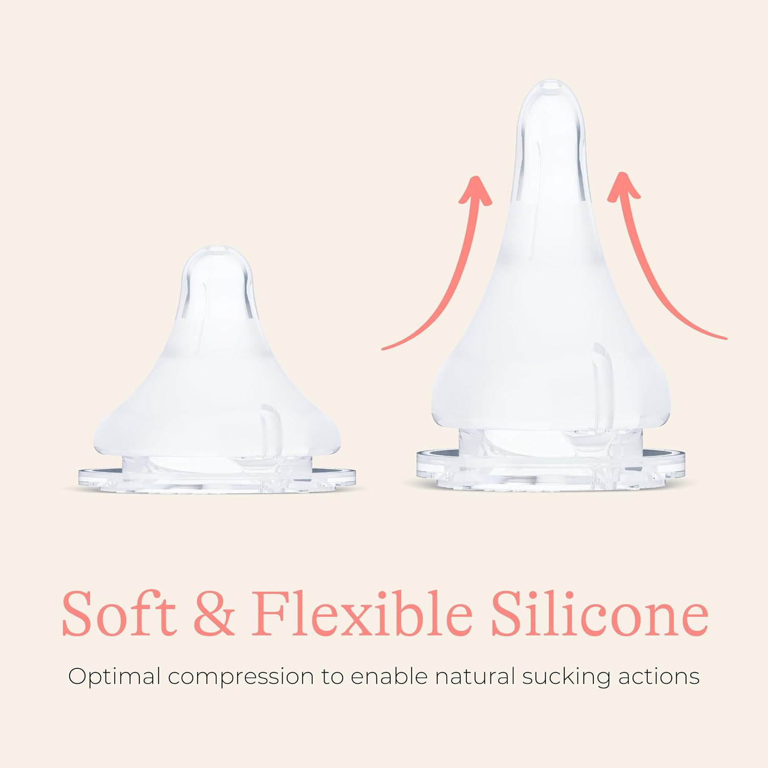 Lansinoh NaturalWave Baby Bottle Nipples, Extra Slow Flow, Size XS, 0+ Months, 4 Count