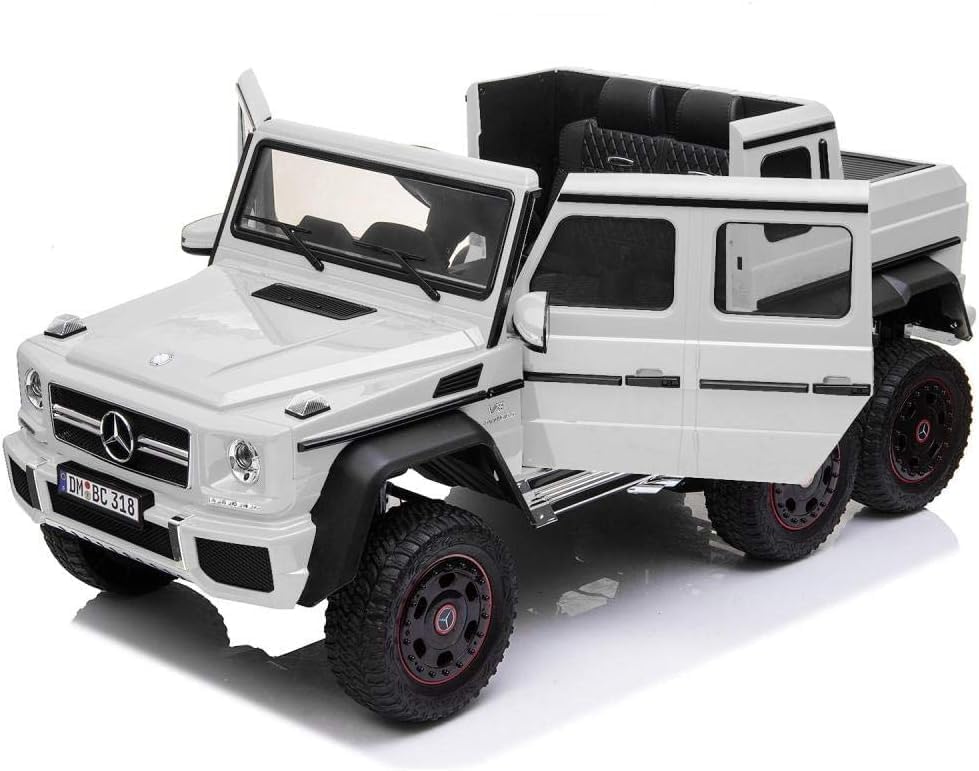 6-Wheel Mercedes Style Electric Ride-On Car – 12V, Quad Motors, Music & LED Lights, Shock Absorbers & Rear Trunk Seat Car Size 142 * 73.5*45