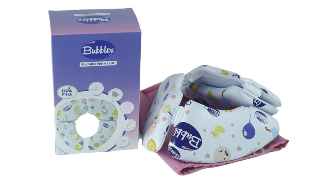 Bubbles Foldable potty seat toilet For Babies