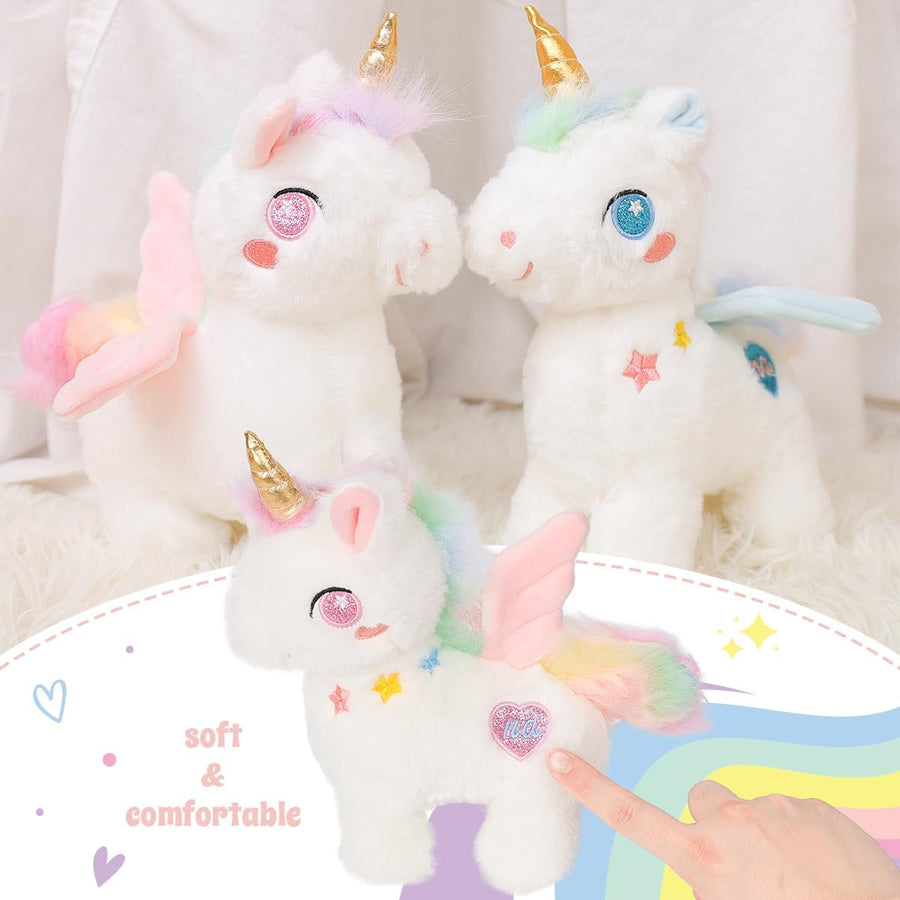 Angel Unicorn with Wings Plush Pillow Custom Super Soft Stuffed Unicorn Plush Toy 25 cm