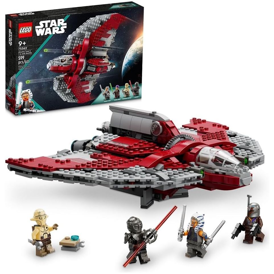 Lego 75362 Star Wars Ahsoka Tano’s T-6 Jedi Shuttle Star Wars Playset Based on The Ahsoka TV Series, Show Inspired Building Toy for Ahsoka Fans Featuring a Buildable Starship and 4 Star Wars Figures