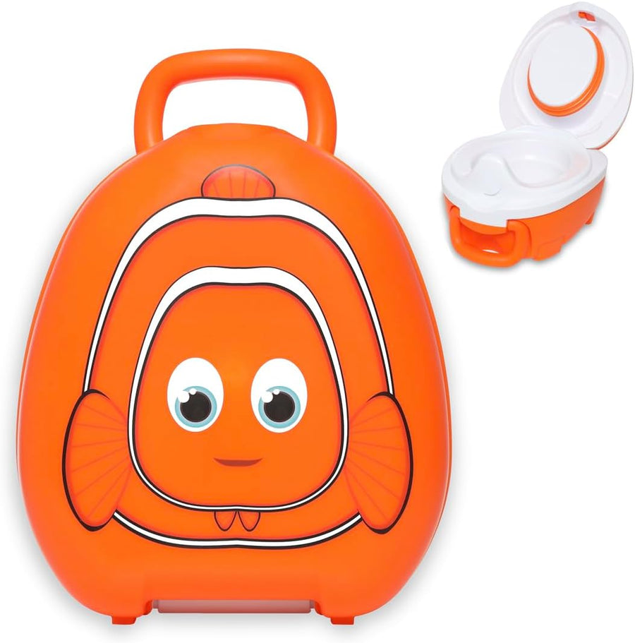 My Carry Potty Travel Potty, Award-Winning Portable Toddler Toilet Seat for Kids - Clownfish