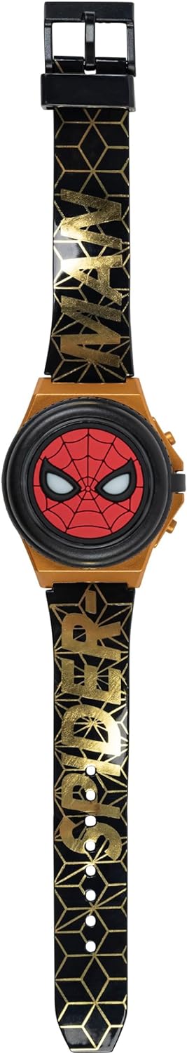 ساعة Accutime SPD4593AZ Marvel Boy's Spiderman المضيئة الرقمية مع وجه مفتوح
