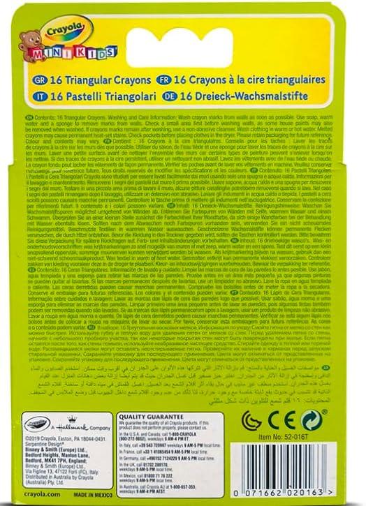 Crayola Mini Kids Beginnings Washable 16 Triangular Crayons
