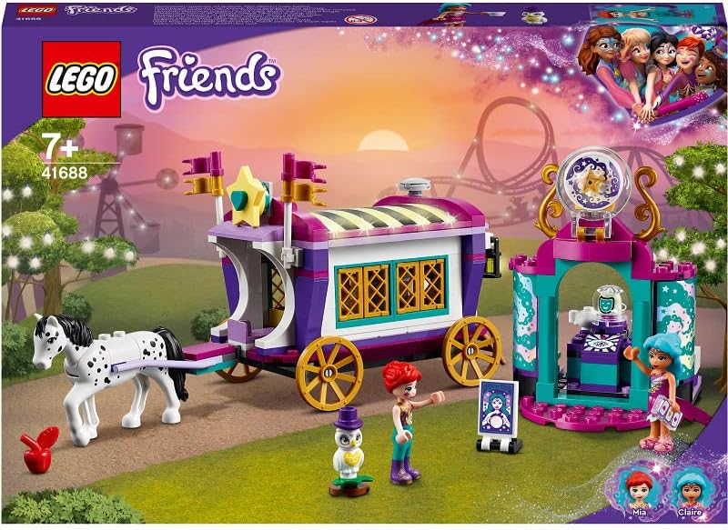 LEGO 41688 Friends Magical Caravan Building Kit; Carnival Toy for Kids Is Packed with Creative Kit