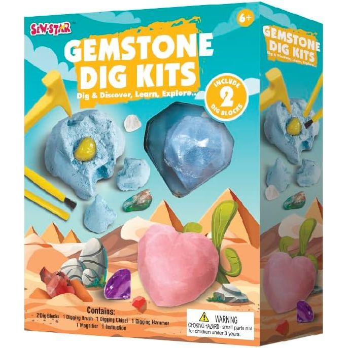 Sew Star Diamond Dig Kits - Excavation toy for kids SS-20-034, 6+