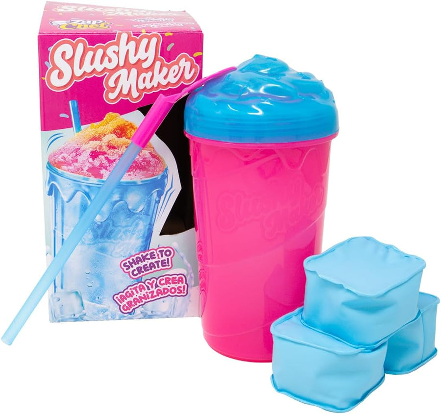 Slushy Maker Cup, Portable Smoothie Maker Cup, DIY Frozen Slushy Cups with Straw & Spoon, Create Delicious Slushies at Home