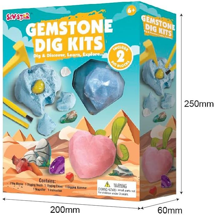 Sew Star Diamond Dig Kits - Excavation toy for kids SS-20-034, 6+