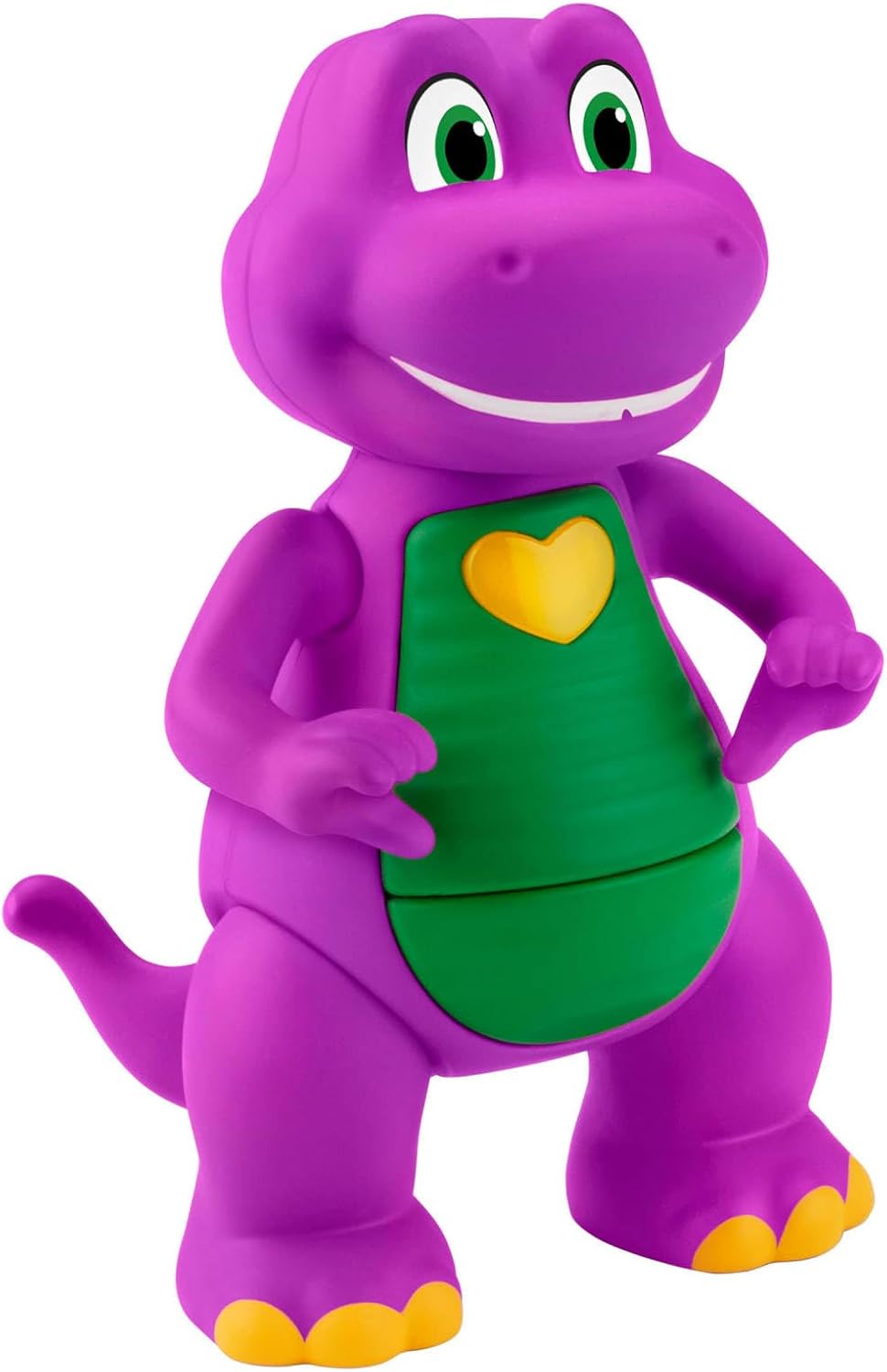 Barney Fisher-Price World Musical Toy Heart Hands Figure, 5.7 Inches Tall with Lights for Preschool Kids Ages 2+ Years