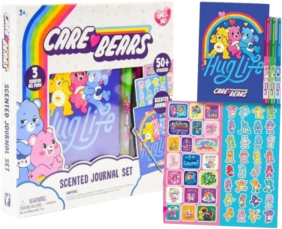 Scenticorns Scented Journal Set Care Bears For Travel and Creative Play for Kids Playtime