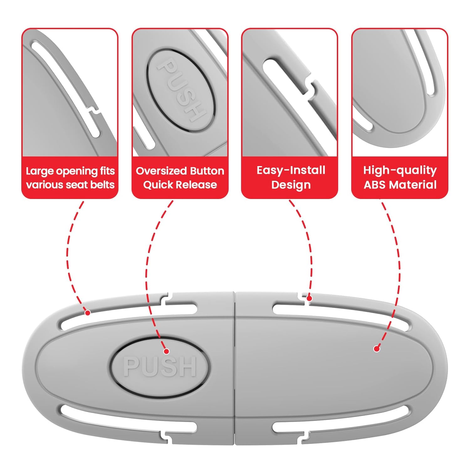 Universal Child Car Seat Chest Harness Clip Universal Safer Belt Clip Buckle Lock Stroller Chest Clip Adjustable Guard for Baby and Kids