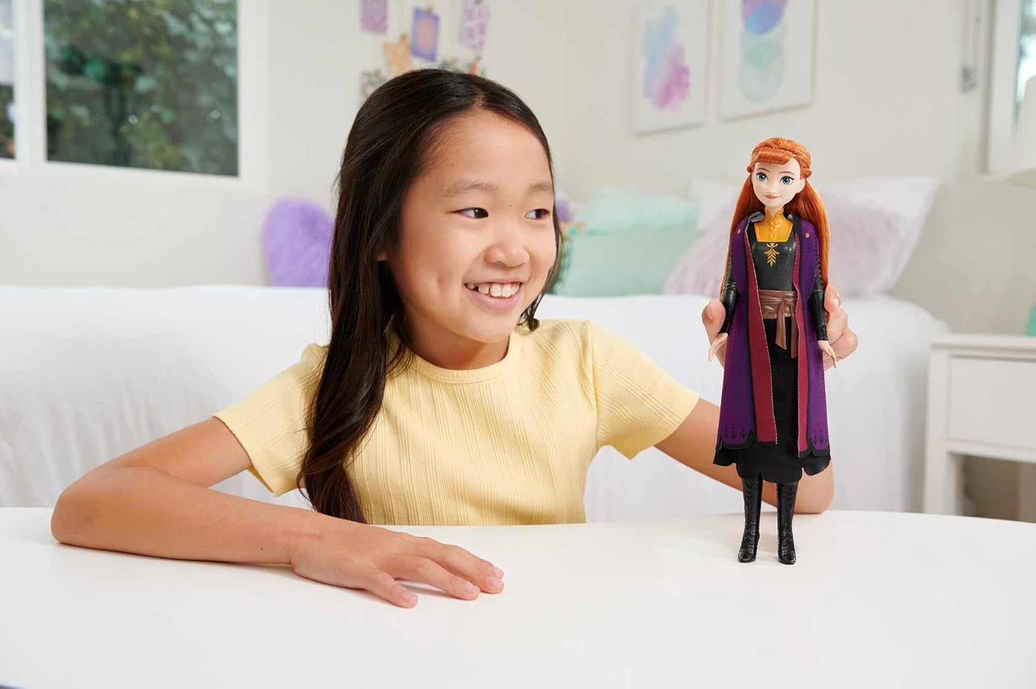 Mattel Disney Frozen Toys, Anna Fashion Doll & Accessory with Signature Look, Inspired by the Frozen 2 Movie