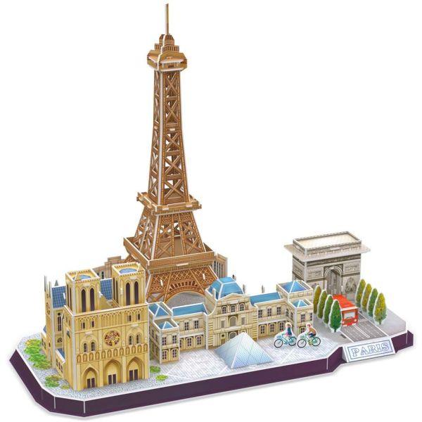 CubicFun City Line Paris Landmarks 3D Puzzle 114 Pieces