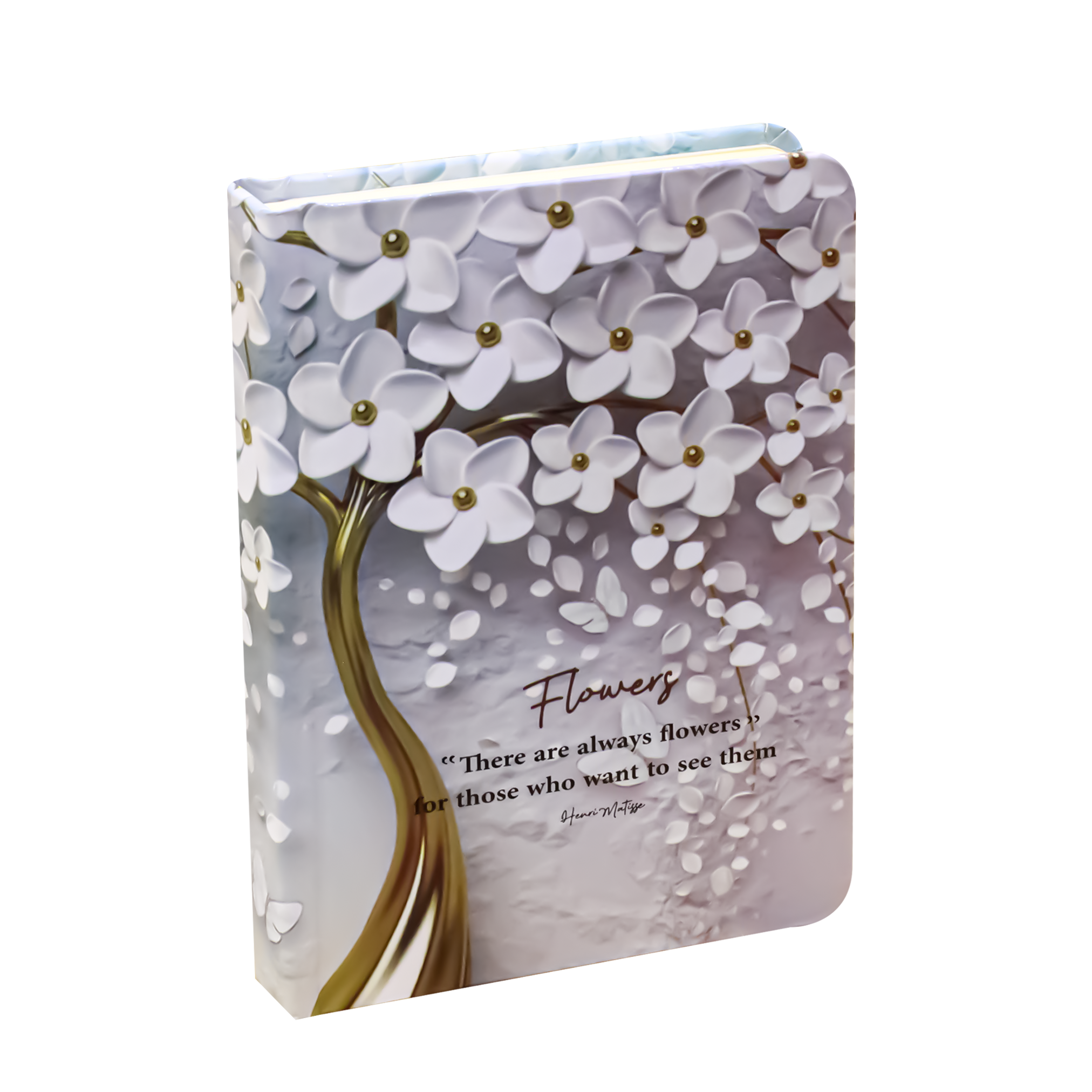 2BE Mini Notebook A7 With Rubber Band  - Flowers ( Grey )